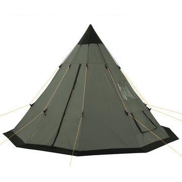 CampFeuer Tipi-Zelt Tipi Zelt Spirit für 4 Personen, Olivgrün, 3000 mm Wassersäule, Personen: 4