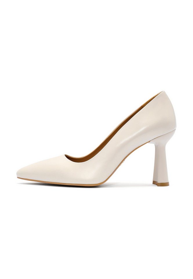 Derimod Leder-Stiletto-Pumps Pumps Echtleder, Lederfutter, TPU-Sohle, Ausgestellter Absatz, Schlupfmodell