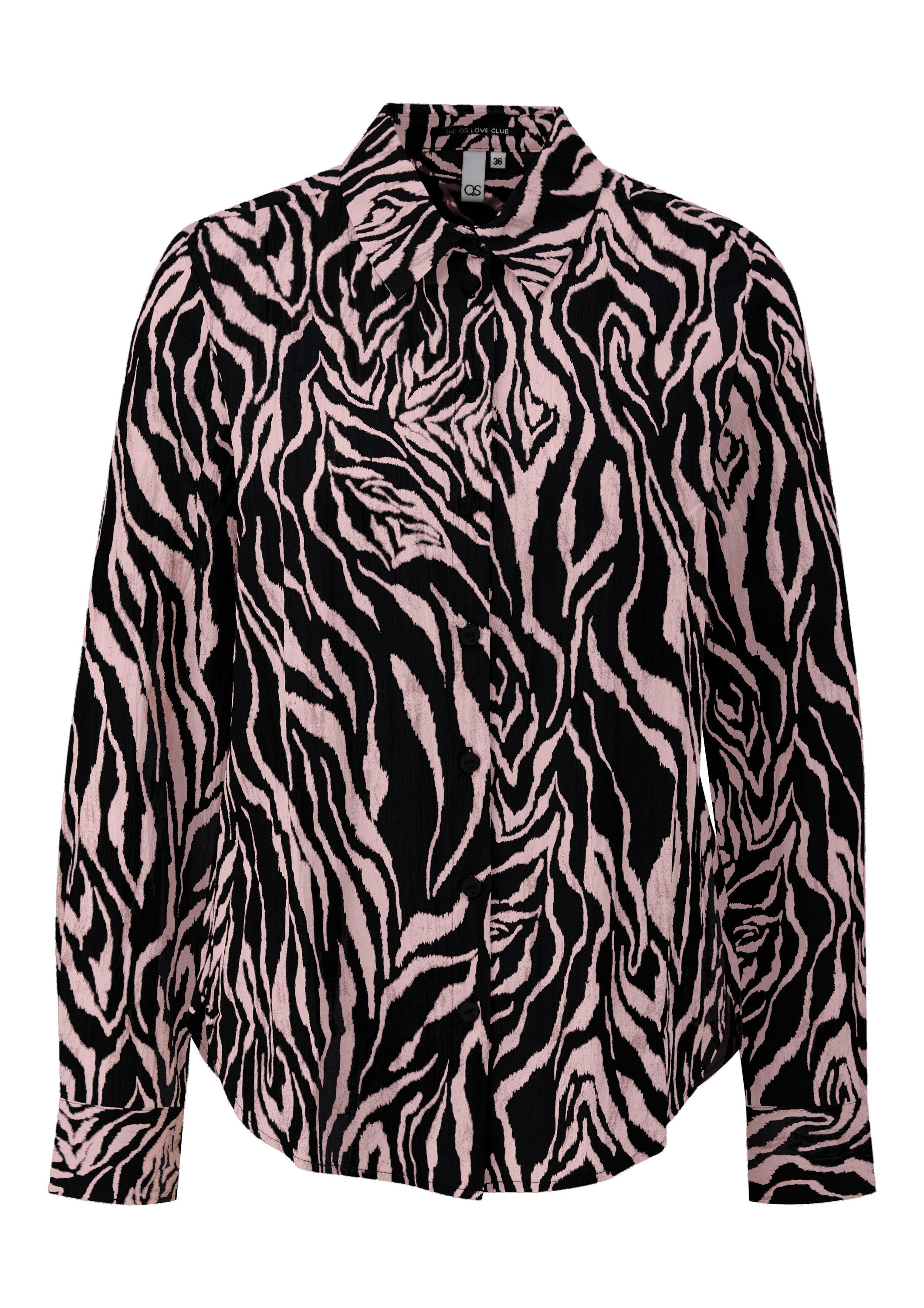 QS Langarmbluse Bluse Gemusterte Bluse aus günstig online kaufen