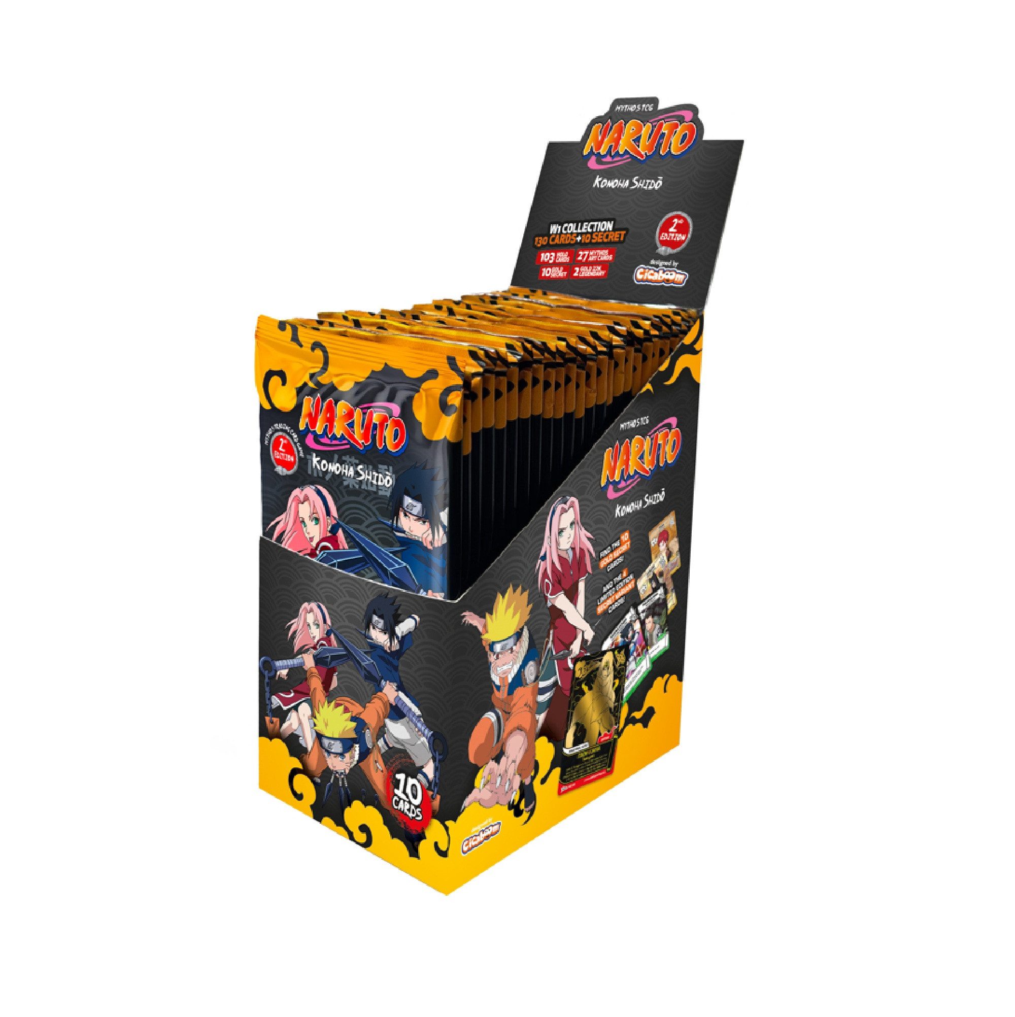 CICABOOM Sammelkarte Naruto Mythos First Set 2. Edition Booster Display