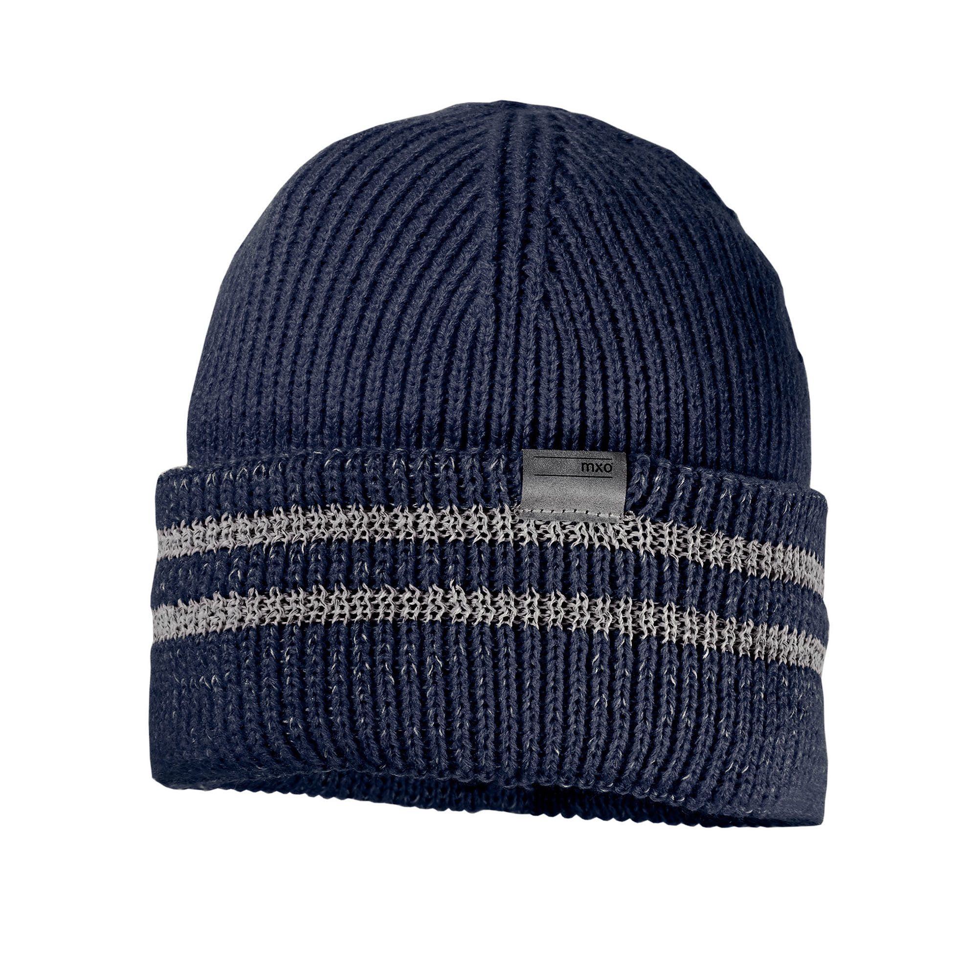Strickmütze KIDS-Beanie, Umschlag, Reflektstreifen