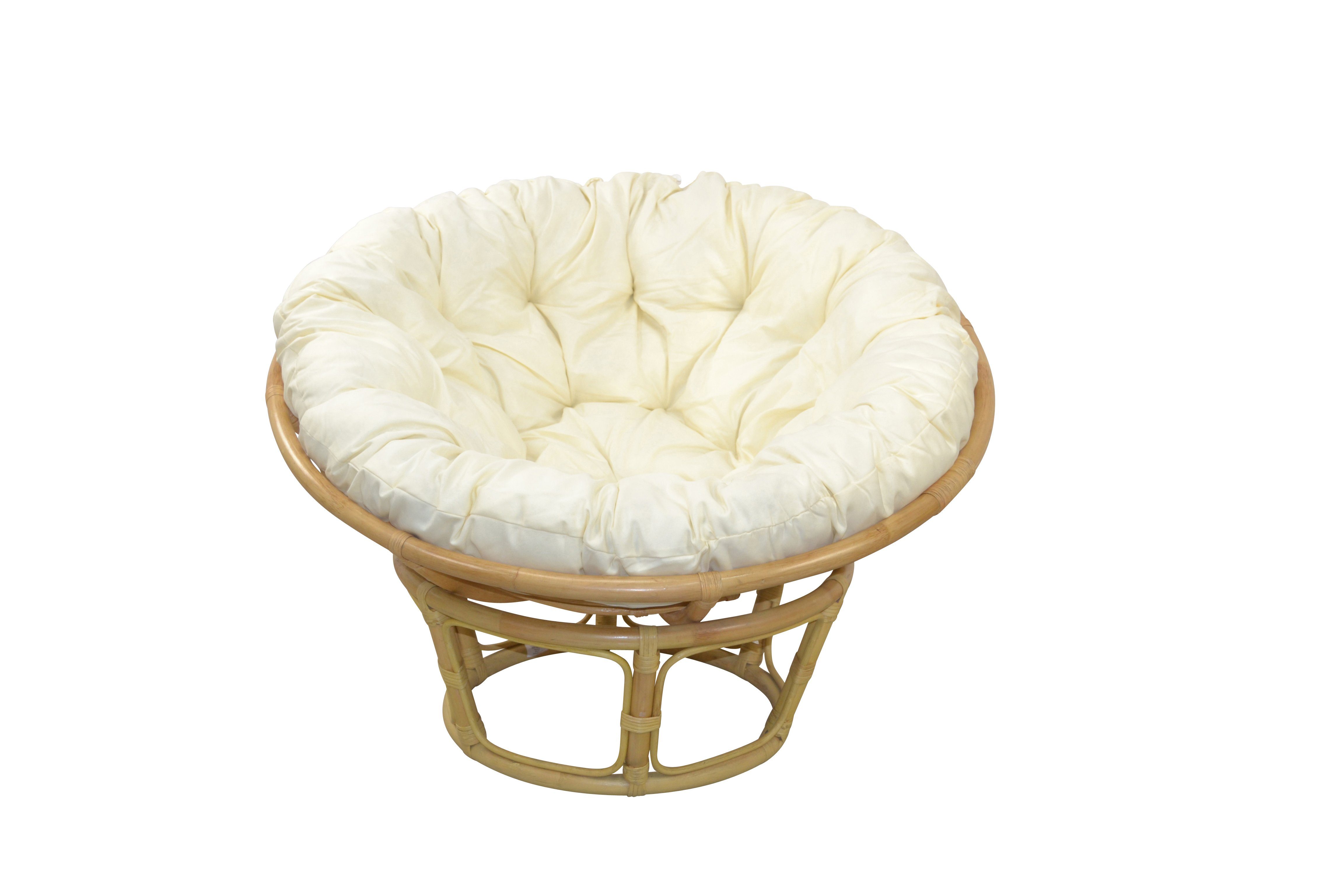 moebel-direkt-online Loungesessel Rattansessel mit bequemer großer Kissenauflage, Sitzschale Ø110 cm (mit Kissenauflage, Inklusive Kissenauflage), Sitzschale 110 cm Durchmesser. Extra groß