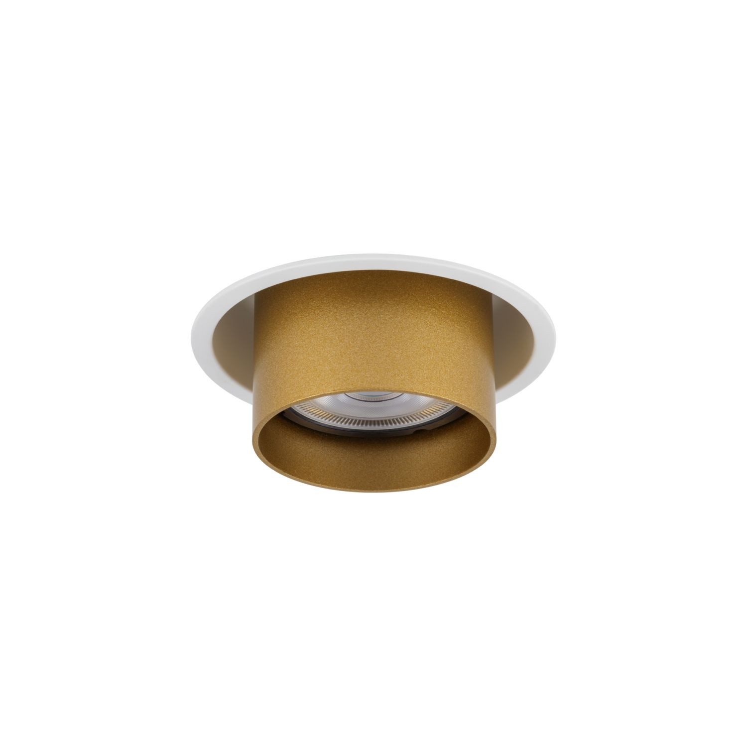 Licht-Erlebnisse Einbauleuchte COLENE, ohne Leuchtmittel, Metall Ø 8.3 cm rund in Weiß Gold GU10 Modern