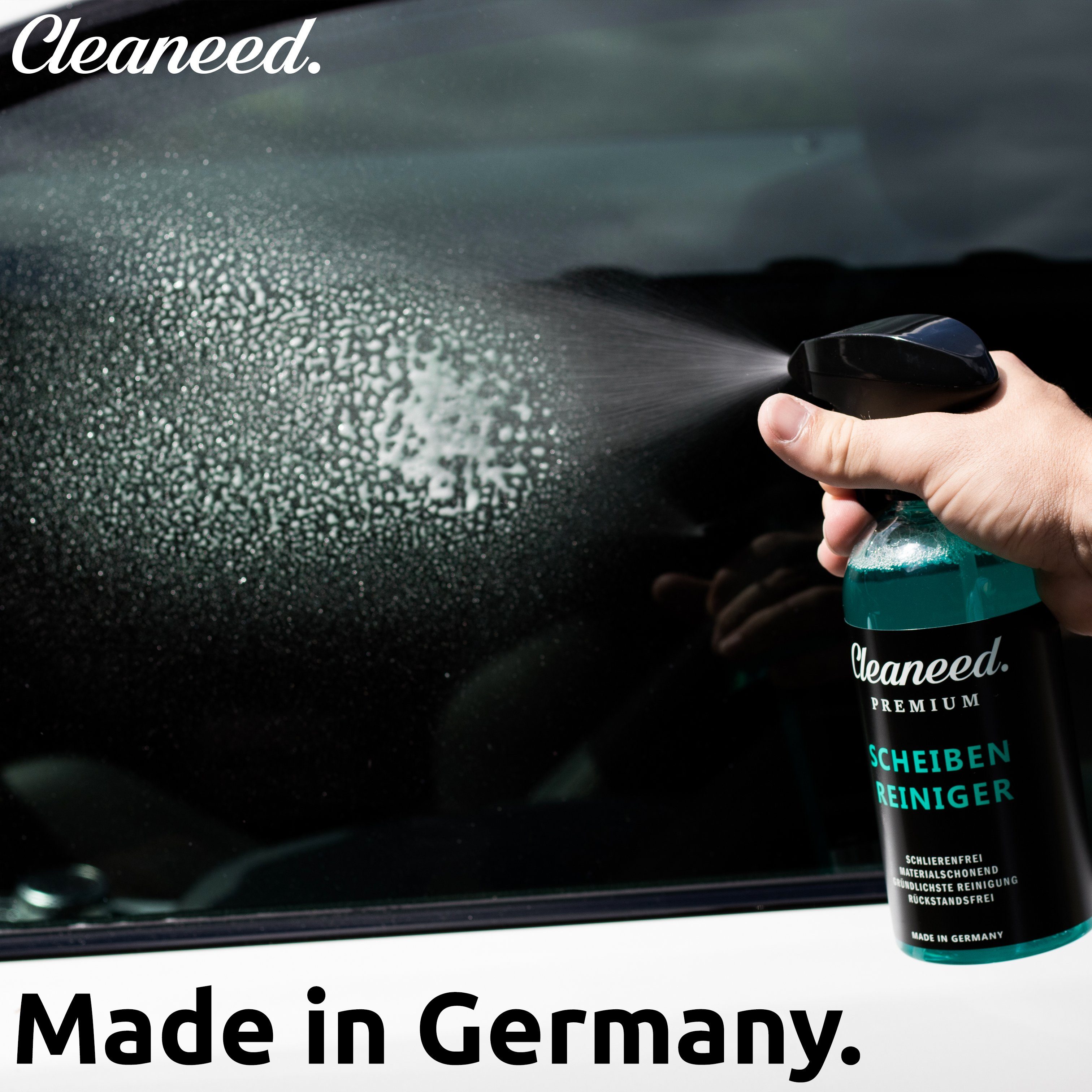 Cleaneed Cleaneed Glasreiniger Materialschonend, Scheibenreiniger Rückstandsfrei) (Made in Germany stark, Extra Schlierenfrei, - – Glasreiniger