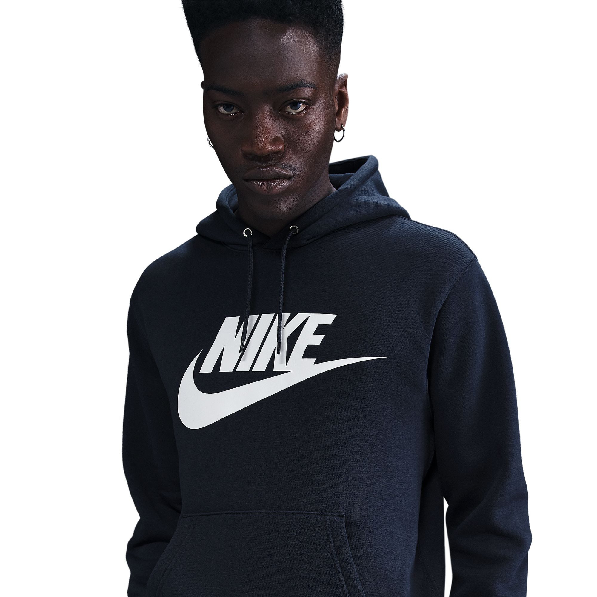 Nike Sportswear Kapuzensweatshirt M NK CLUB BB PO GFX HOODIE mit Rundhalsausschnitt, Langarm-Design, aus Baumwolle und Polyester