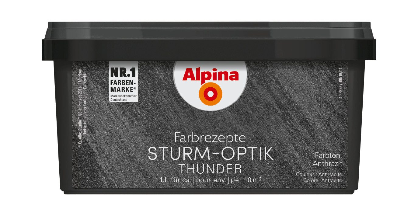 Alpina Wandfarbe Farbrezepte STURM-OPTIK 1 Liter