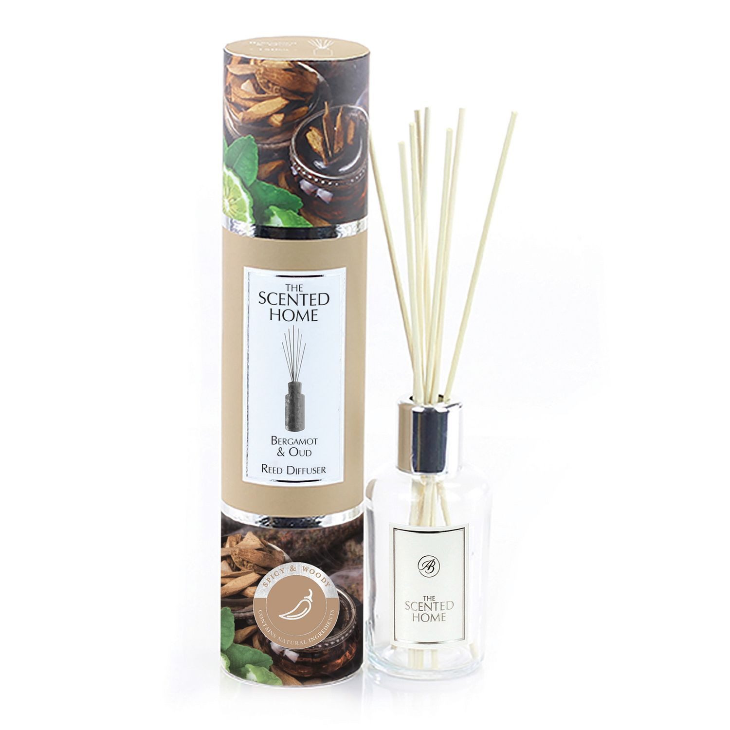 Ashleigh & Burwood Raumduft Bergamot & Oud (1-St), Raumduft mit Rattanstäbchen 150 ml