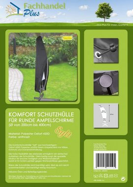 Fachhandel Plus Gartenmöbel-Schutzhülle Schutzhülle für runde Ampelschirme Durchmesser bis 400 cm
