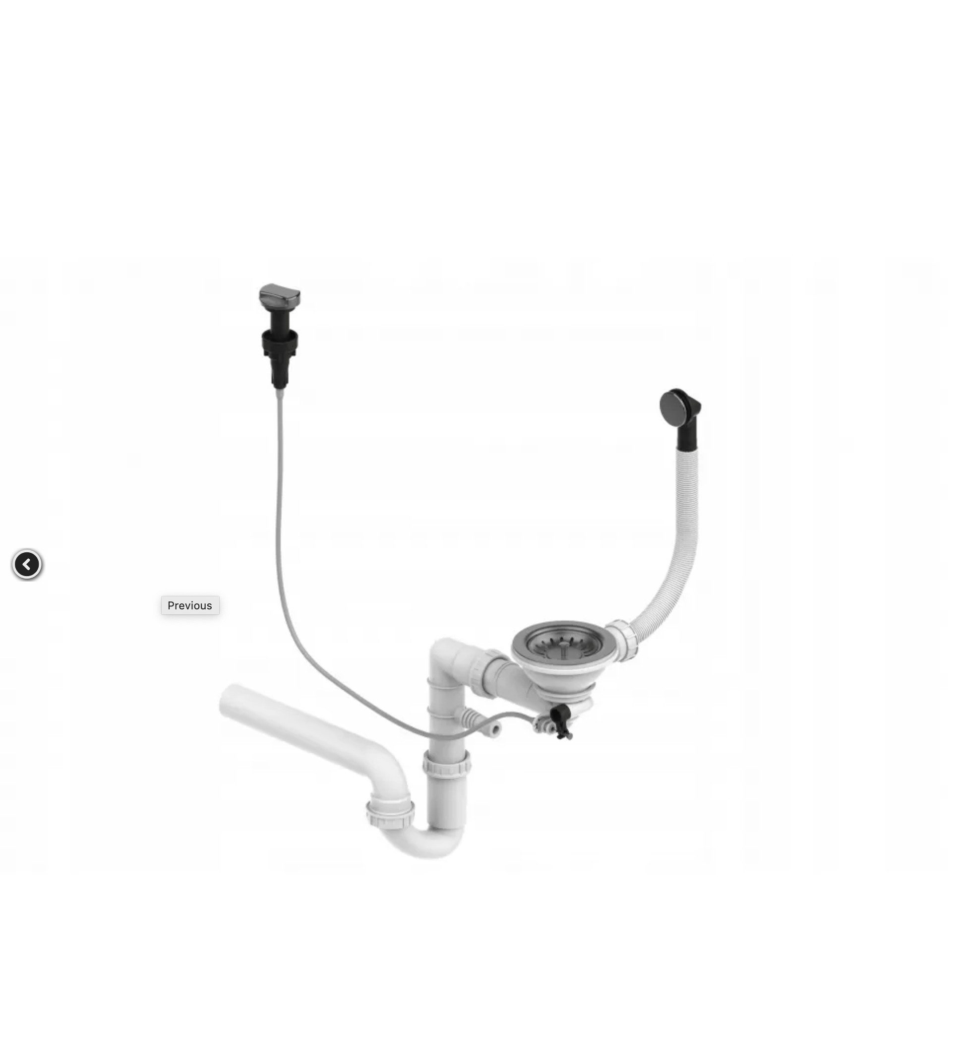 Homeline Granite Sink Bavaria Granite Sink Black Kitchen Sink Granite Siphon Built-in Sink 76x16, Rectangular, 76/44 cm, (Value Pack, 2 pcs., With Accessories)