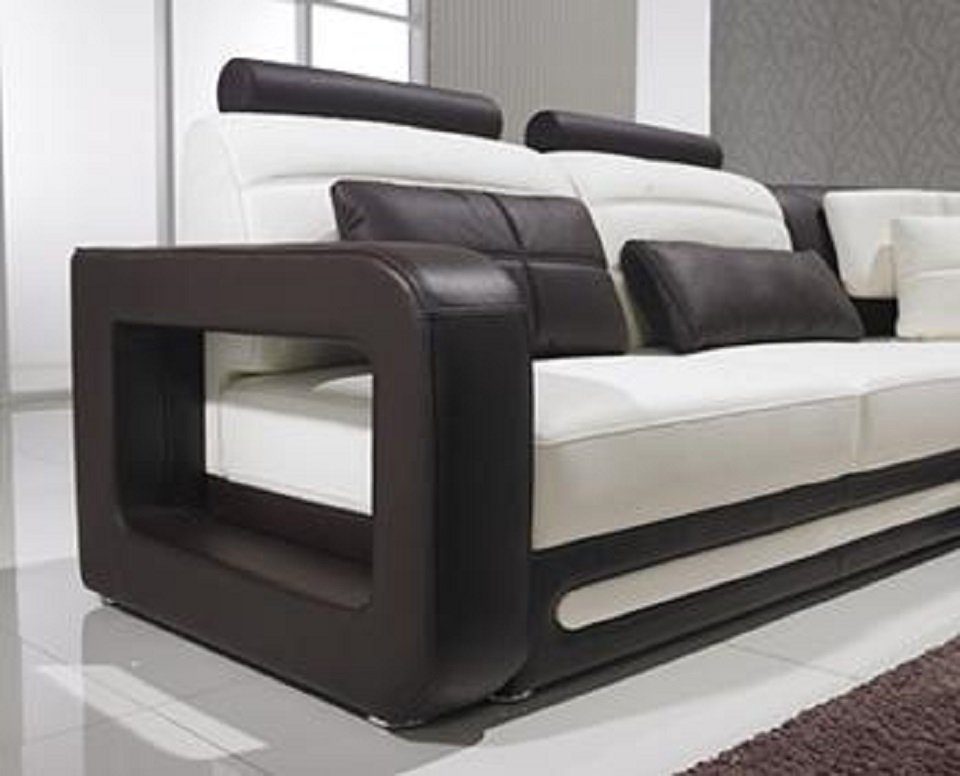 Beige/Braun Ecksofa, JVmoebel Couch Garnitur Polster Sofa U Design Ecksofa Wohnlandschaft Form