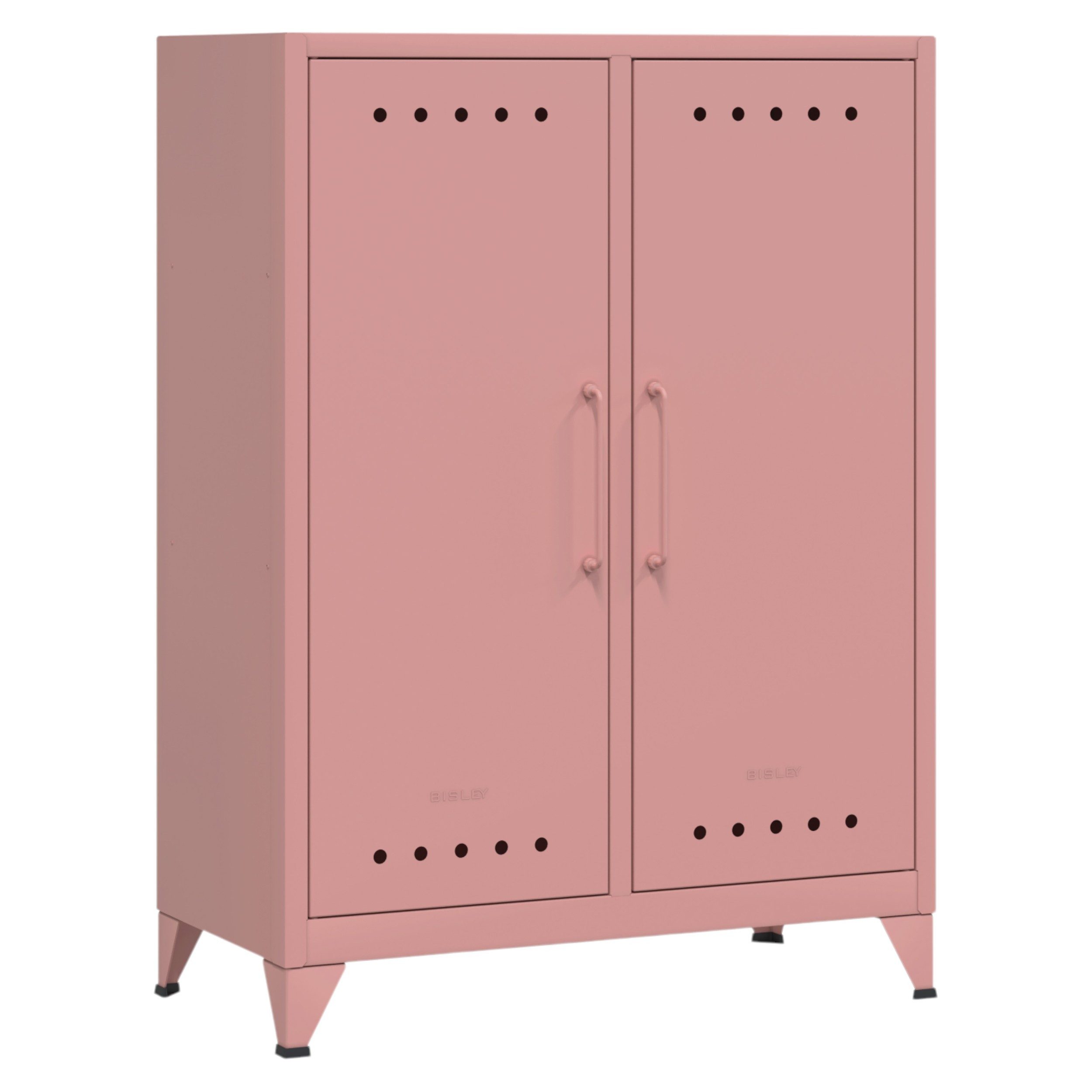 Bisley Sideboard Fern Middle Sideboard, in Pastellpink - Maße: H 110 x B 80 x T 40 cm
