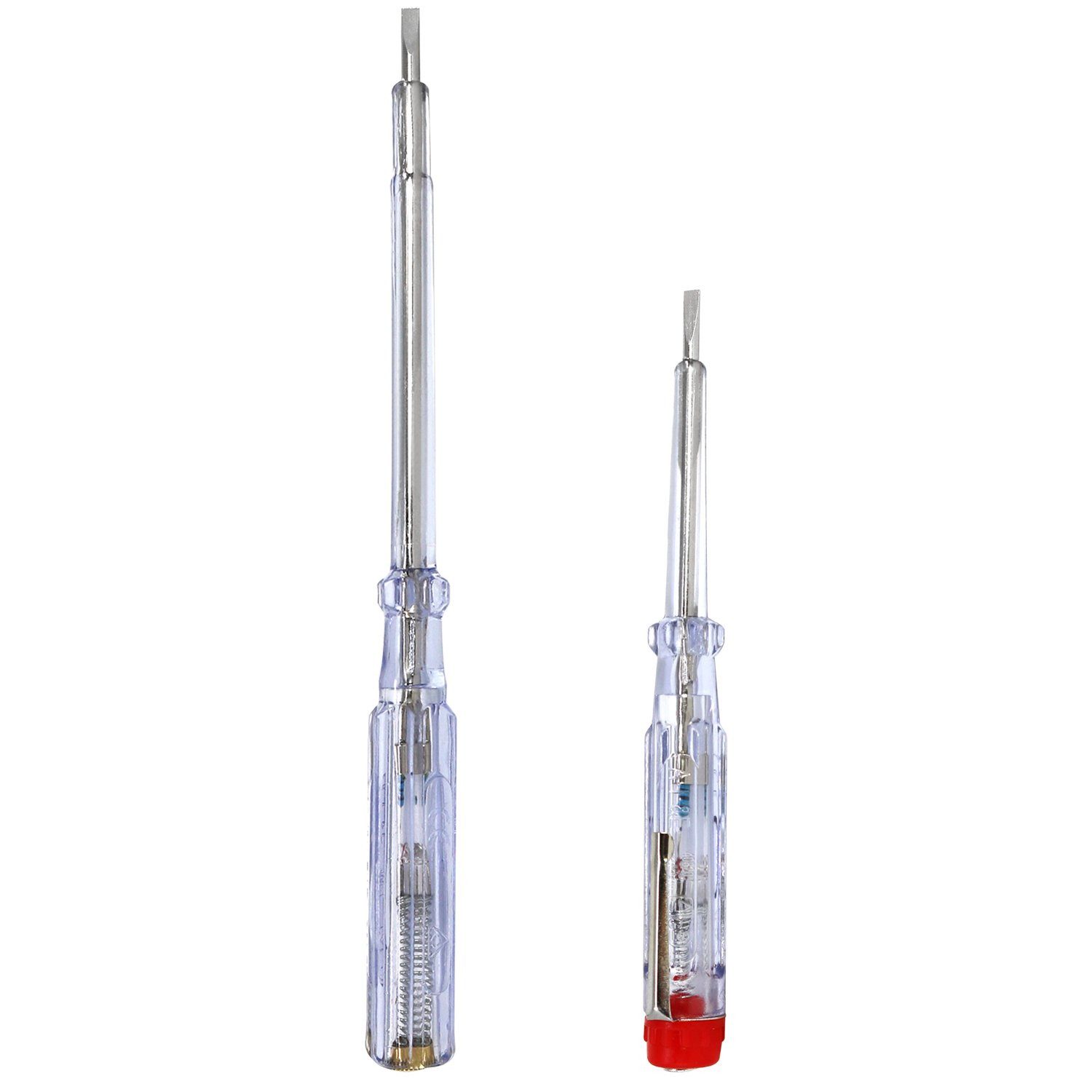 com-four Spannungsprüfer Spannungsprüfer mit Glimmlampe - Stromprüfer für 110–250 V AC, (2 St)