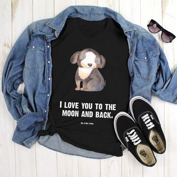 Mr. & Mrs. Panda T-Shirt Hund Entspannen - Schwarz - Geschenk, Hunderasse, Liebe, schwarzer Hu (1-tlg)