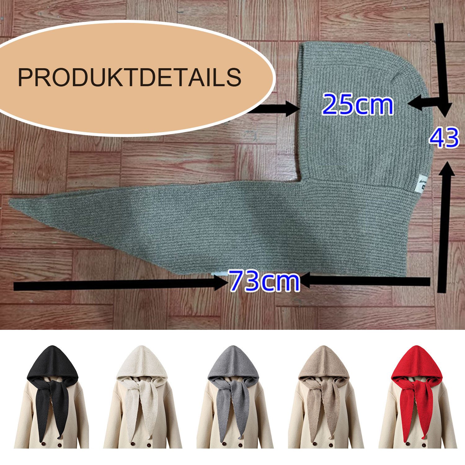 Refttenw Mütze & Schal Mütze Schal Set Damen Wintermütze – Weiche Wollmischung Klassisches Unifarben