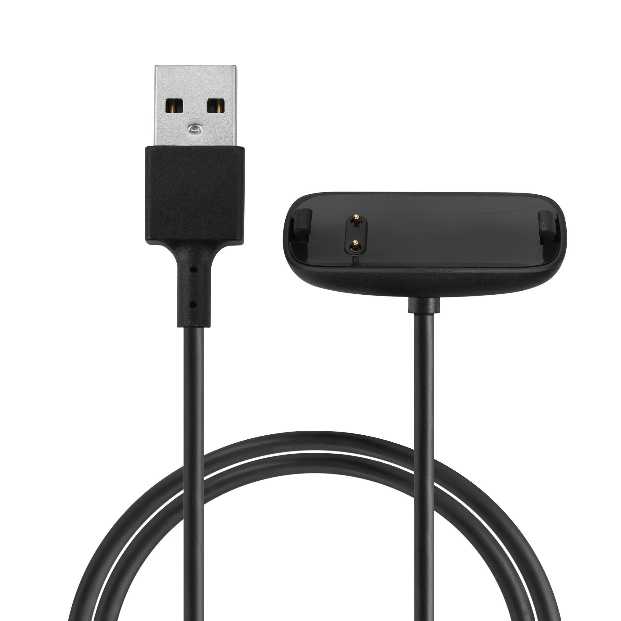 kwmobile USB Ladekabel - Aufladekabel für Charger - Kabel Watch Fitnesstracker Smart Elektro-Kabel, 3 Fitbit Ersatzkabel Inspire