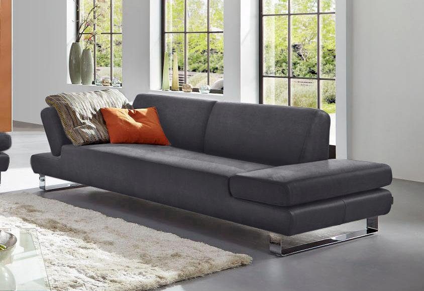 W.SCHILLIG 3-Sitzer taboo Designsofa mit hohem Sitzkomfort, Breite 232cm, Sitztiefe 59cm, mit Normaltiefe, inklusive Armlehnenverstellung