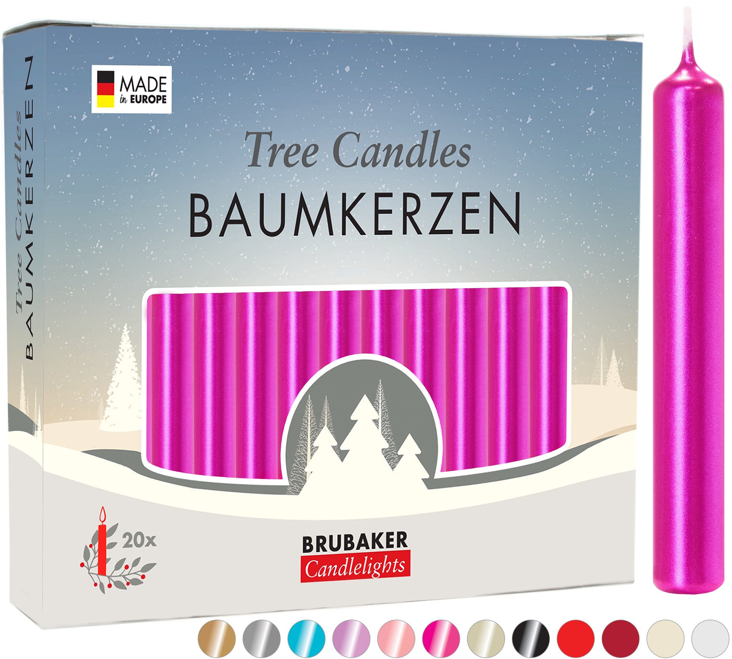 BRUBAKER Tafelkerze Baumkerzen aus Wachs (200er günstig online kaufen
