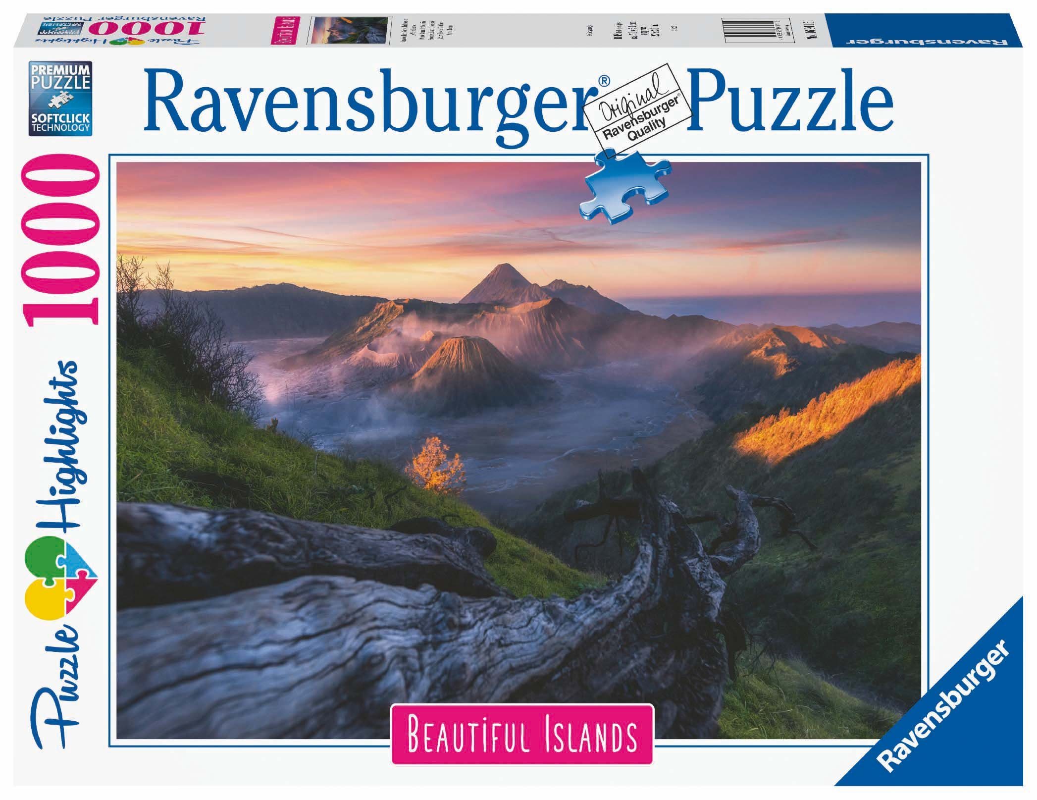 Ravensburger Puzzle Stratovulkan Bromo, Indonesien, 1000 Puzzleteile, Made in Germany, FSC® - schützt Wald - weltweit