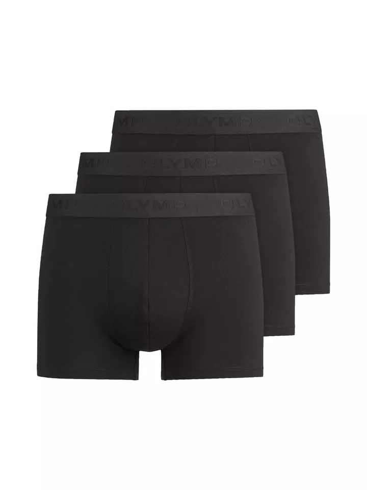 Olymp Boxershorts (Packung, 3-St., 3er) mit Ton-in-Ton Markenlogo
