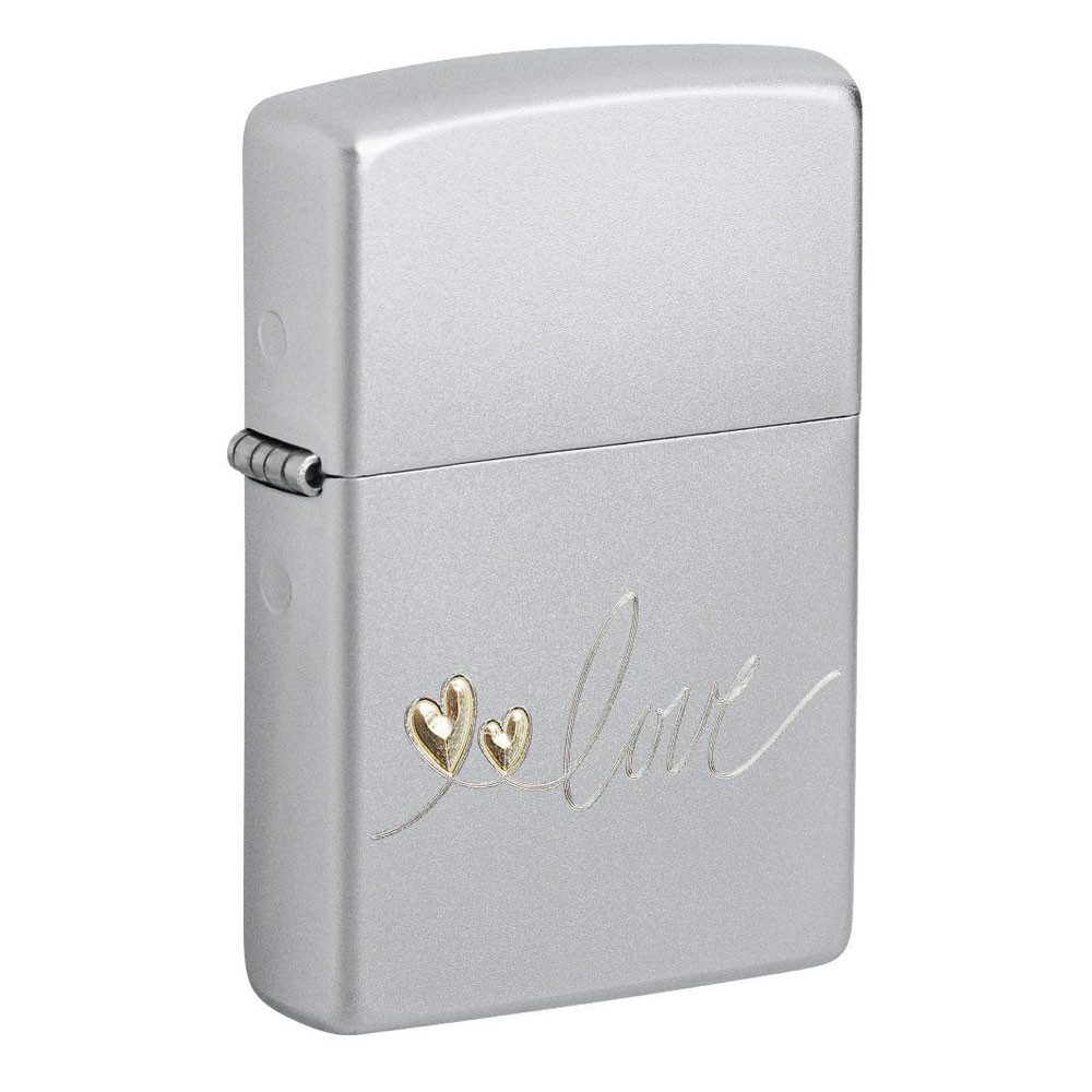 Zippo Feuerzeug Zippo Love Hearts, Benzinfeuerzeug Geschenkbox, Liebe und Herz, Perfekt als Geschenk für Paare, Hochzeit, Jahrestage & Valentinstag