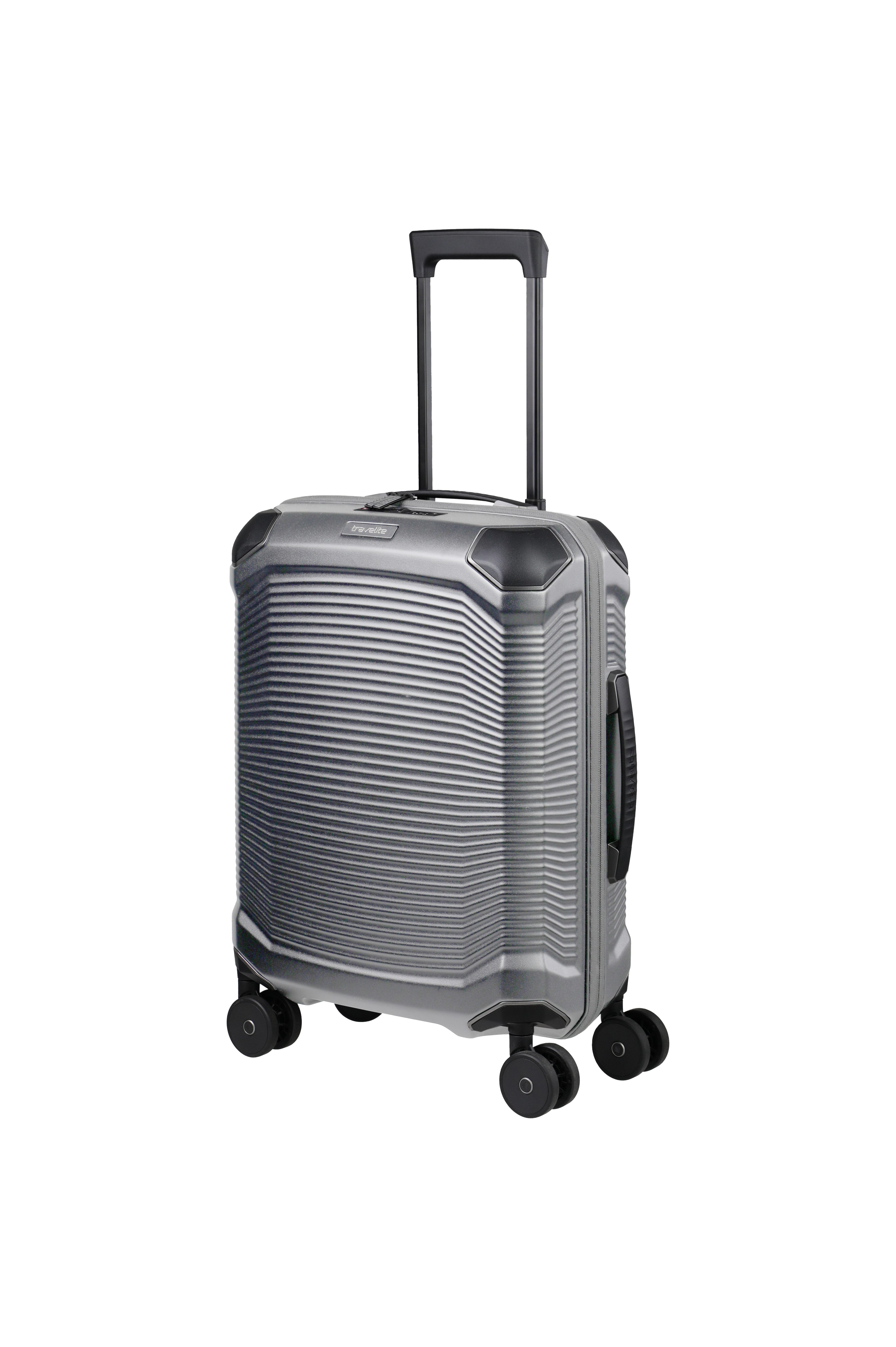 travelite Trolley MILLENNIUM Reisekoffer Hartschale, 4 Rollen, aus leichtem Polycarbonat mit stabiler Bauweise und Innenaufteilung