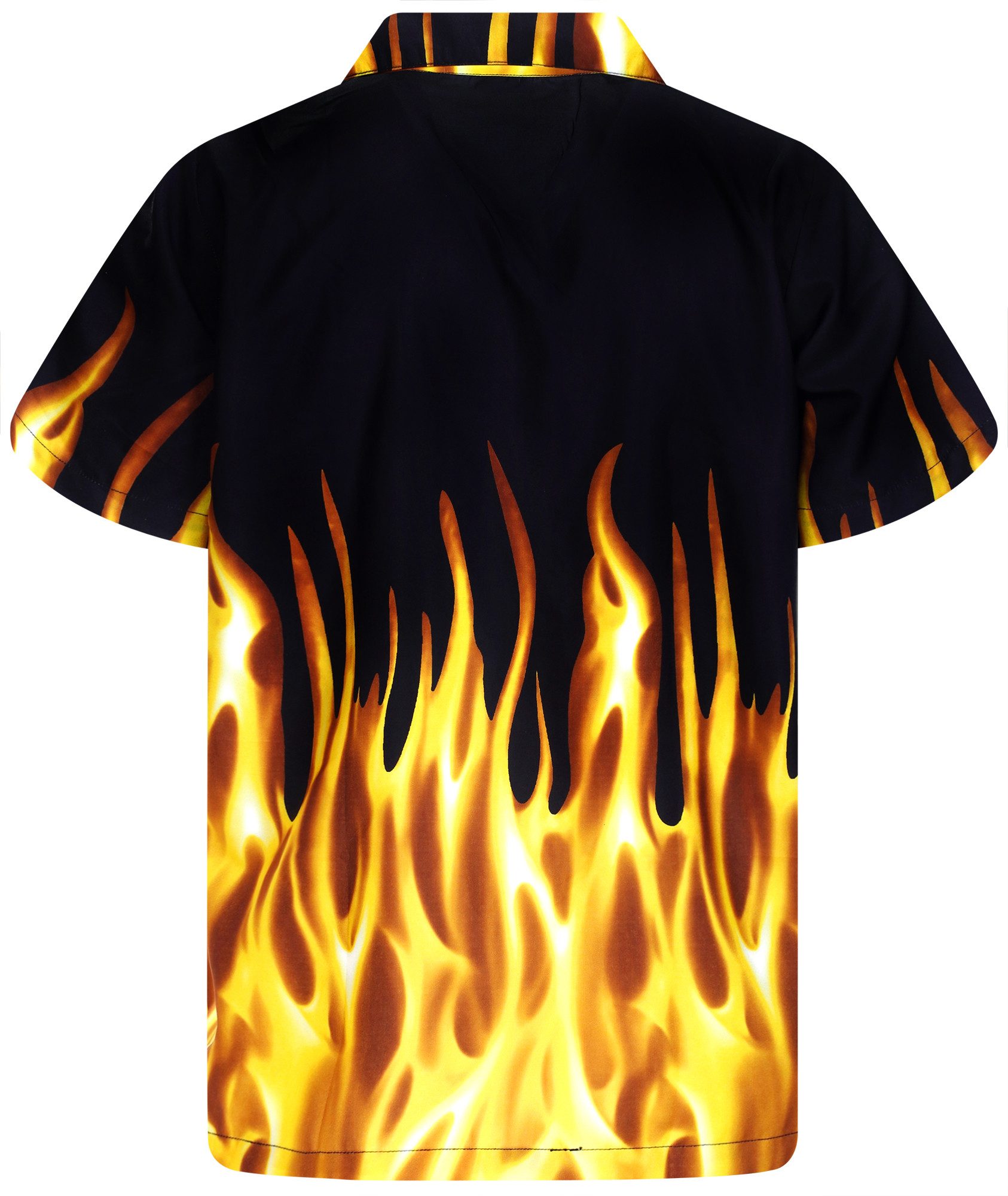 King Kameha Hawaiihemd Flames Funky Hawaii-Hemd Kurzarm Front-Tasche Stylis günstig online kaufen