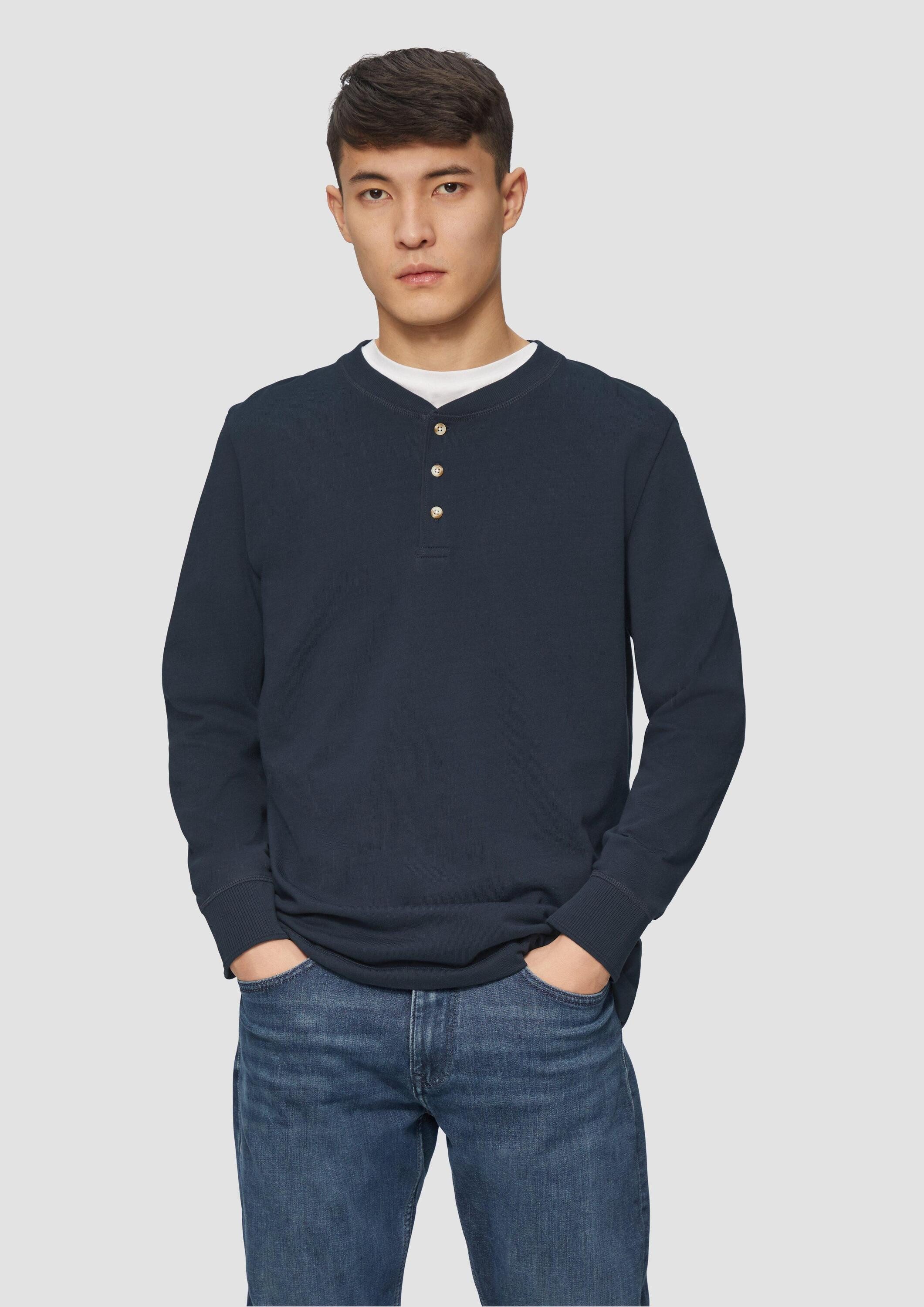 s.Oliver Langarmshirt T-Shirt Langarmshirt mit Henleyausschnitt günstig online kaufen