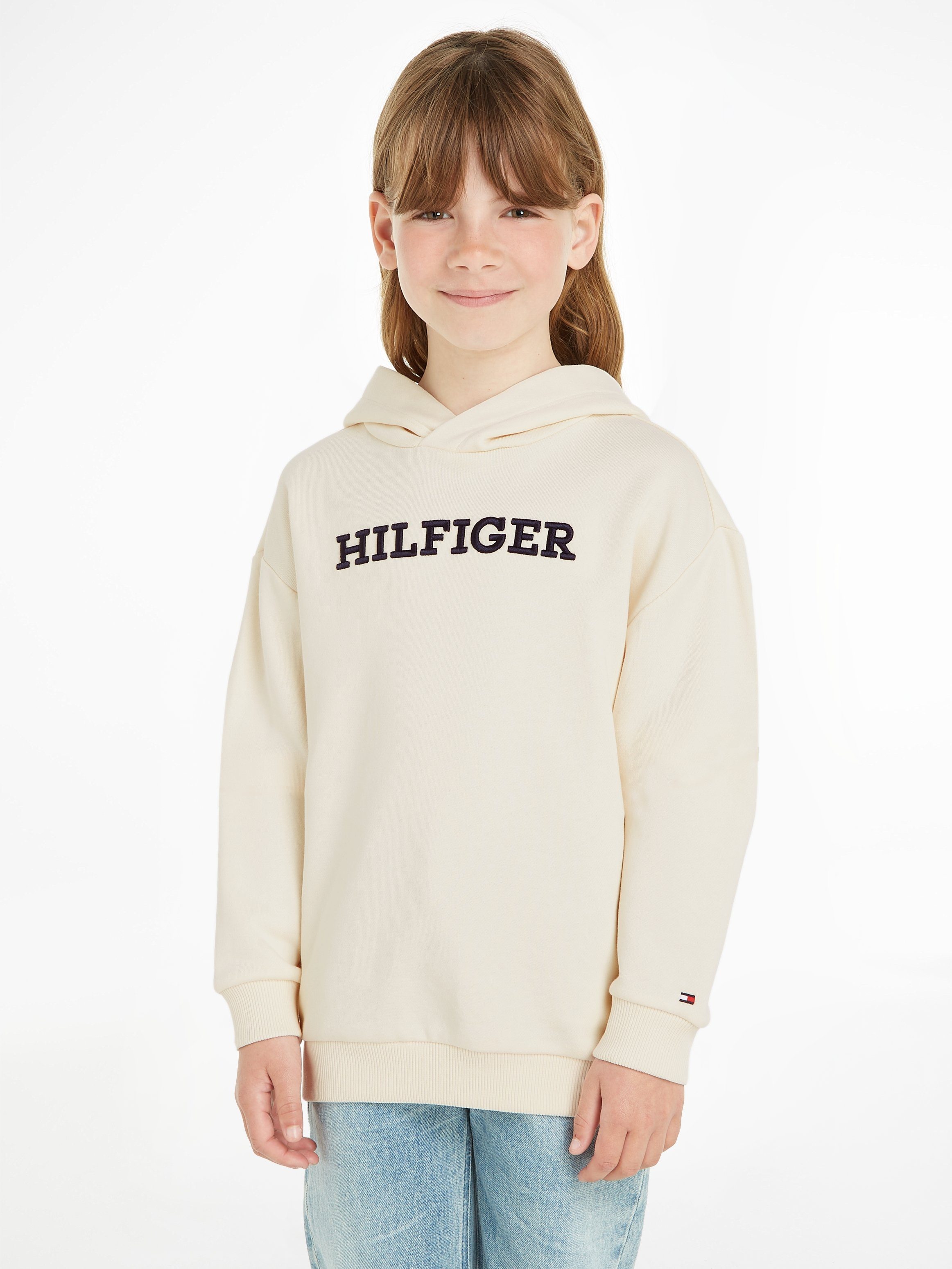 Calico Kapuzensweatshirt Brust HOODIE MONOTYPE U auf Tommy Hilfiger mit Logo-Stickerei der