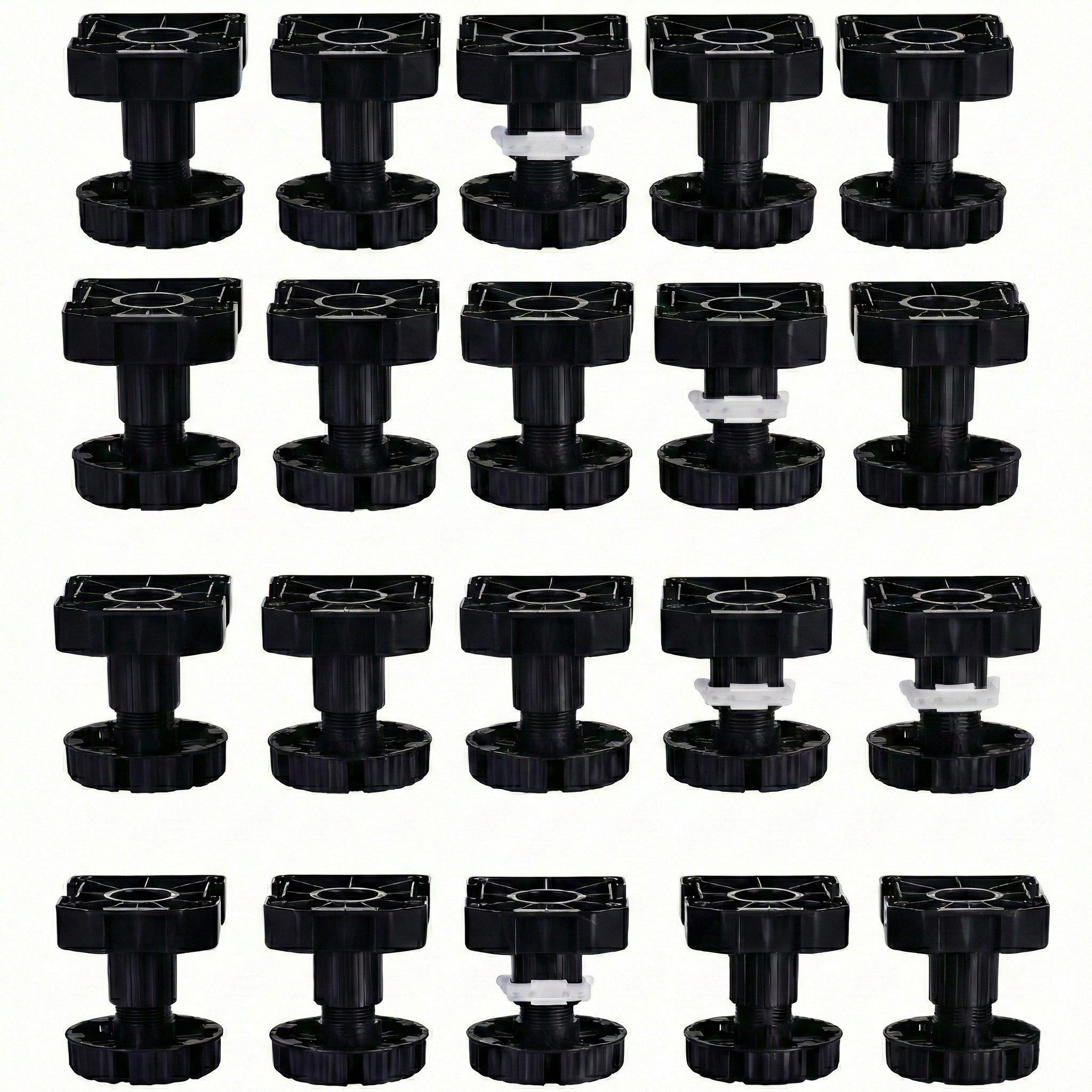 SO-TECH® Möbelfuß verstellbare Sockelfüße, für Küchenschränke, versch. Höhen, (20-St), 20er Spar-Set, Höhe 100 mm, inkl. 5 Sockelbefestigungsclips