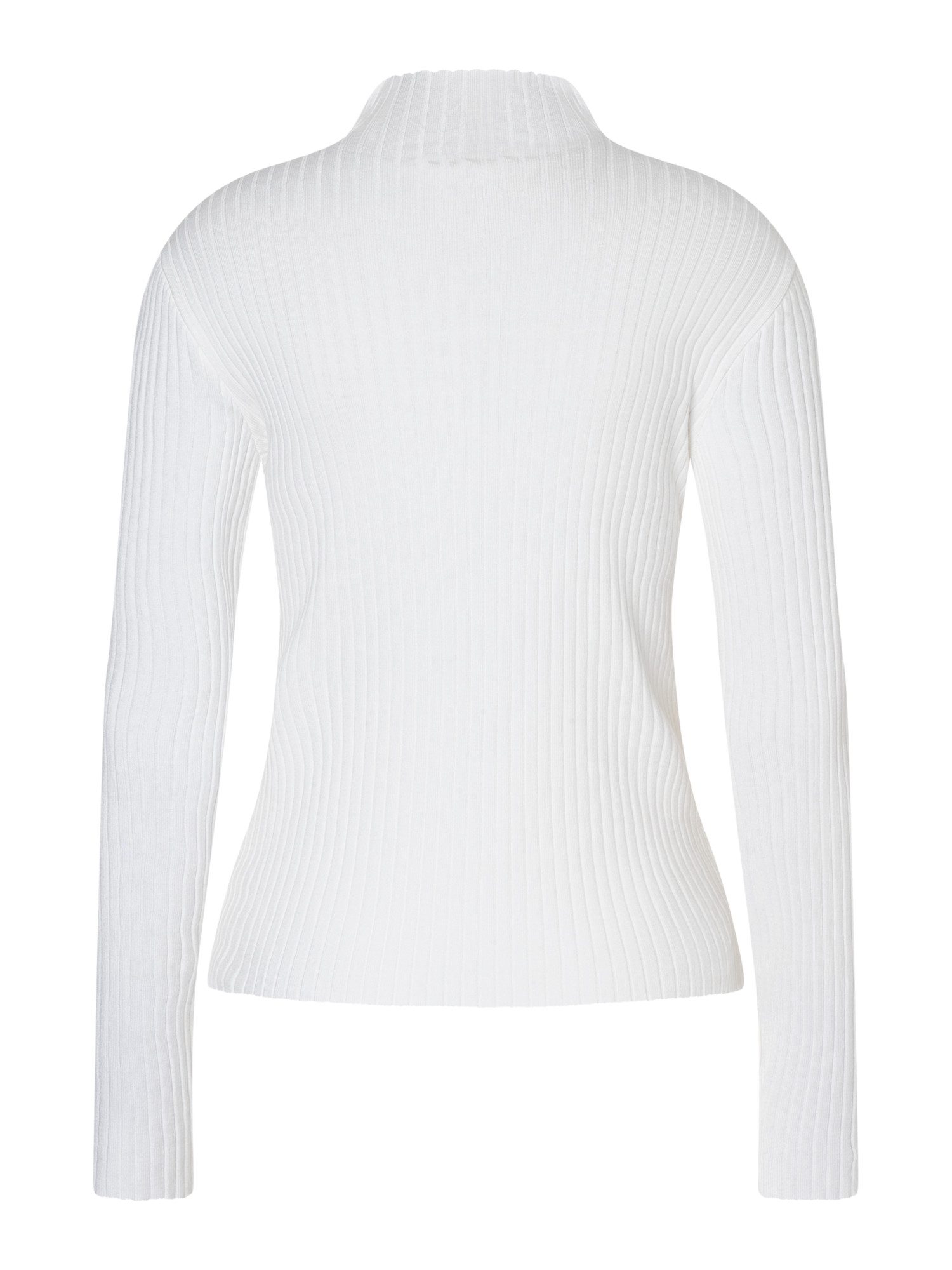 MORE&MORE Rundhalspullover schmaler, softer Basic-Pullover