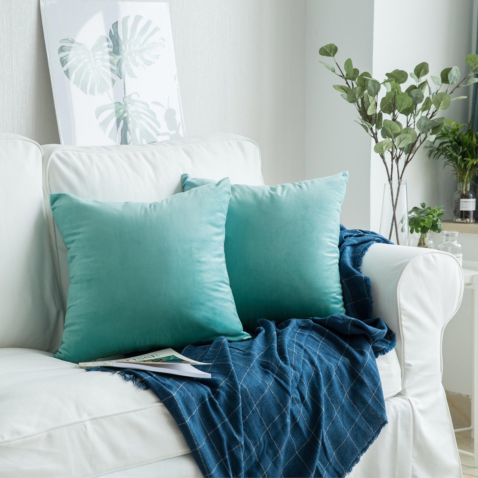 Rosnek Kissenbezug 45* 45cm, Plüsch, für günstig online kaufen