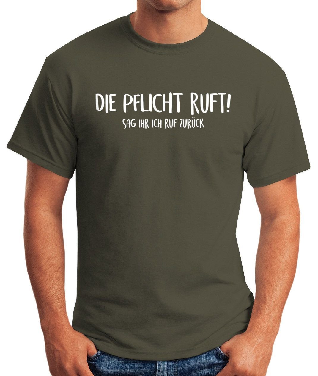 MoonWorks Print-Shirt Herren T-Shirt Die Pflicht günstig online kaufen