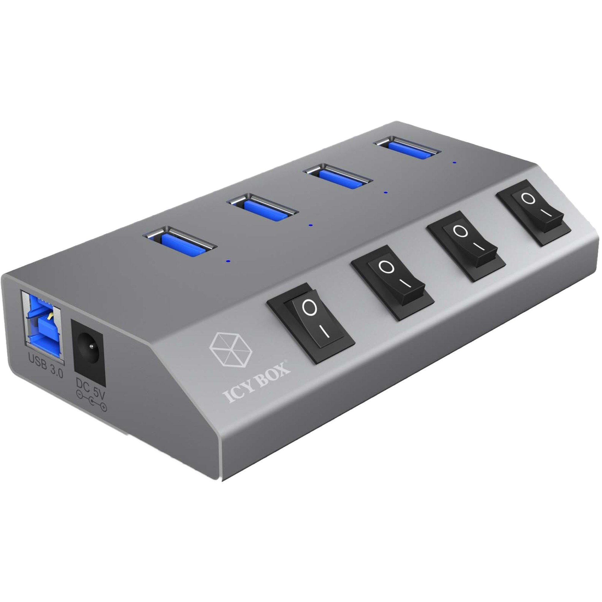 ICY BOX IB-HUB 1405, USB-Hub USB-Kabel