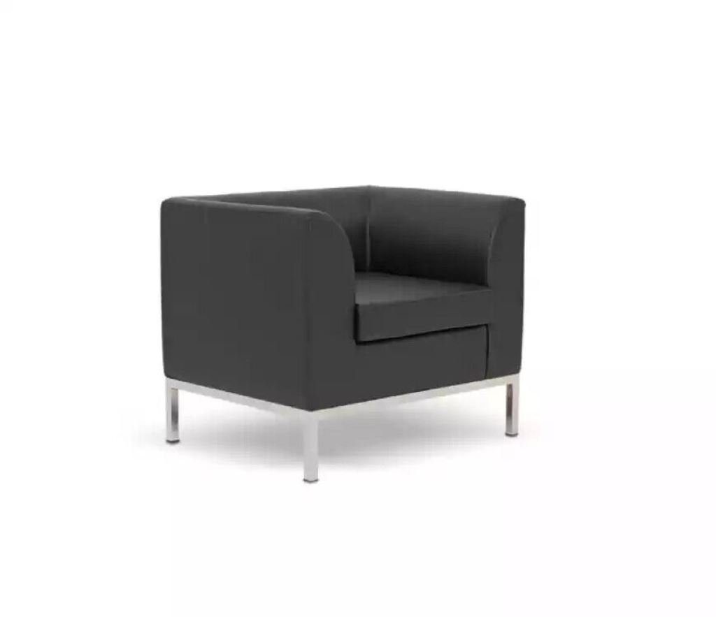 JVmoebel Sessel Sessel Neu Möbel Made (1-St), Textil Schwarz Möbel in Büro Arbeitszimmer Luxus Europa Sitz