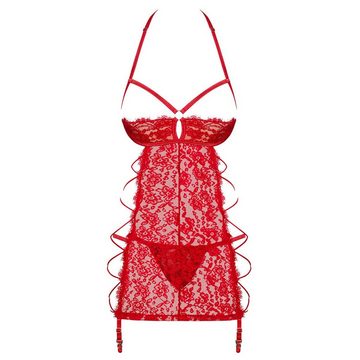 Obsessive Corsage OB Rediosa chemise & thong red S/M