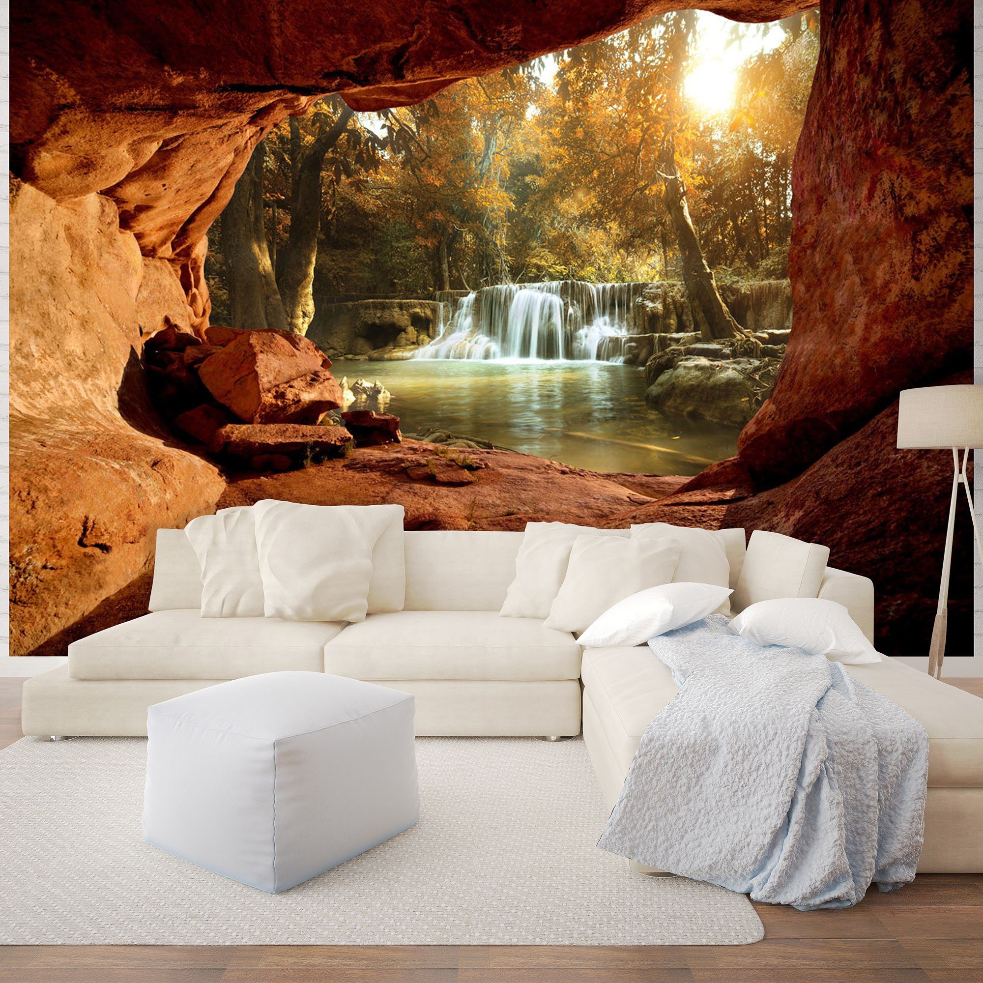 Wallarena Fototapete Natur - Mehrfarbig - Modern - Vlies - Wohnzimmer, glatt, 104x70cm