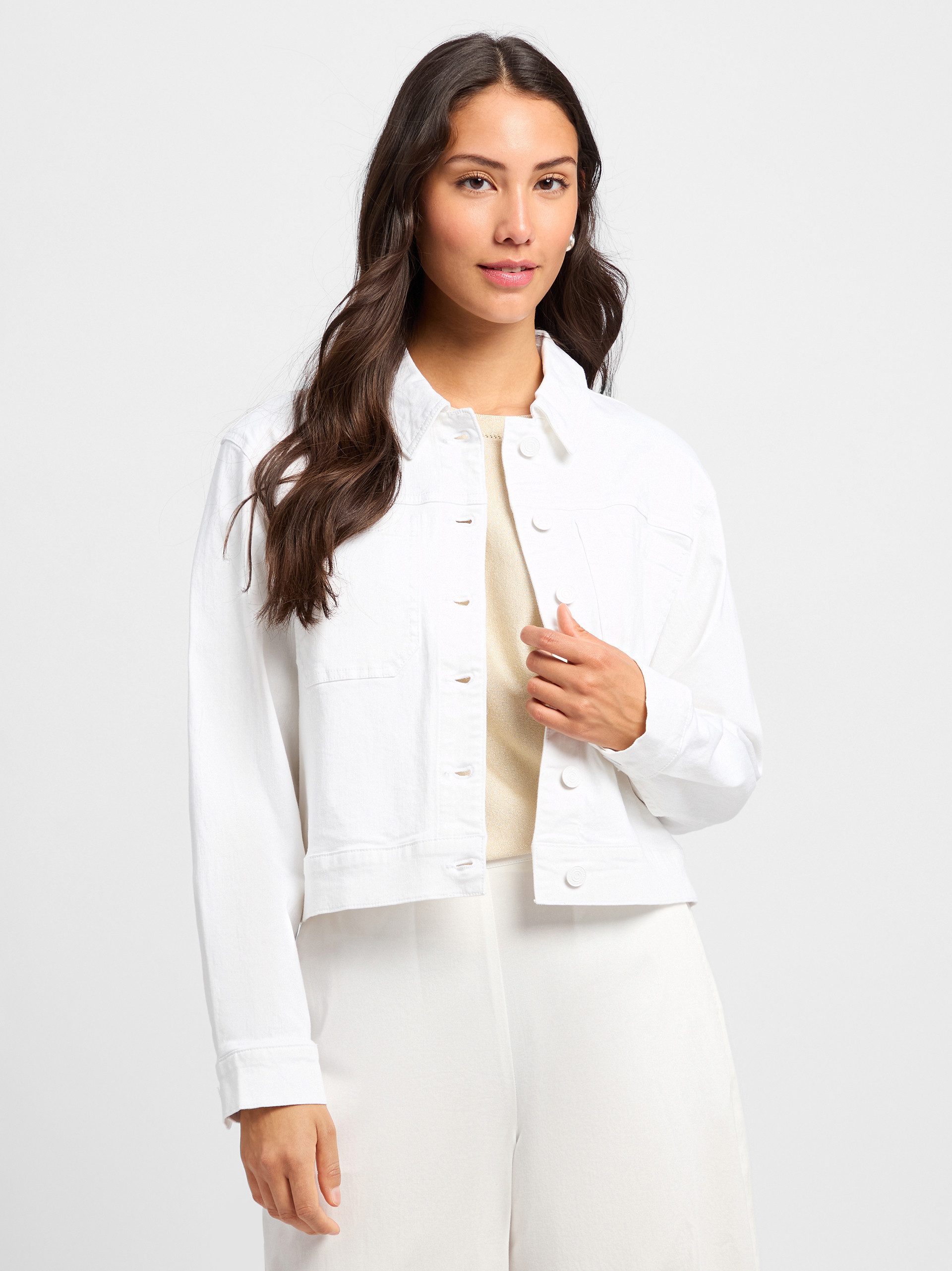 comma casual identity Blusenblazer Verkürzte Jeansjacke im Boxy