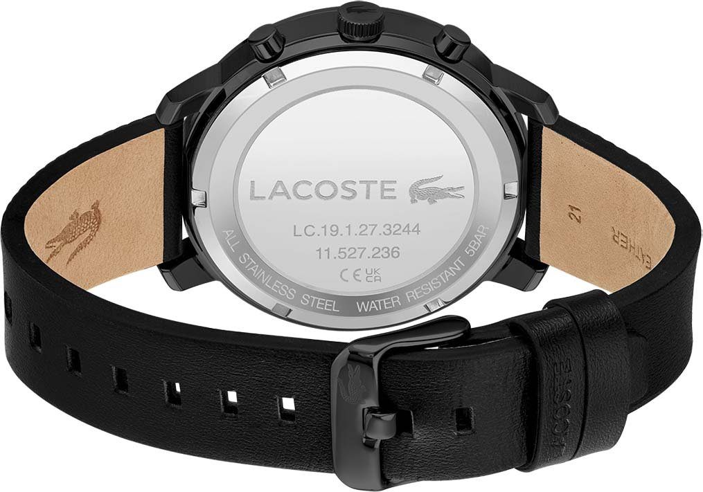Lacoste Multifunktionsuhr Replay 2011177, Quarzuhr, Armbanduhr, Herrenuhr, Datum, Lederarmband