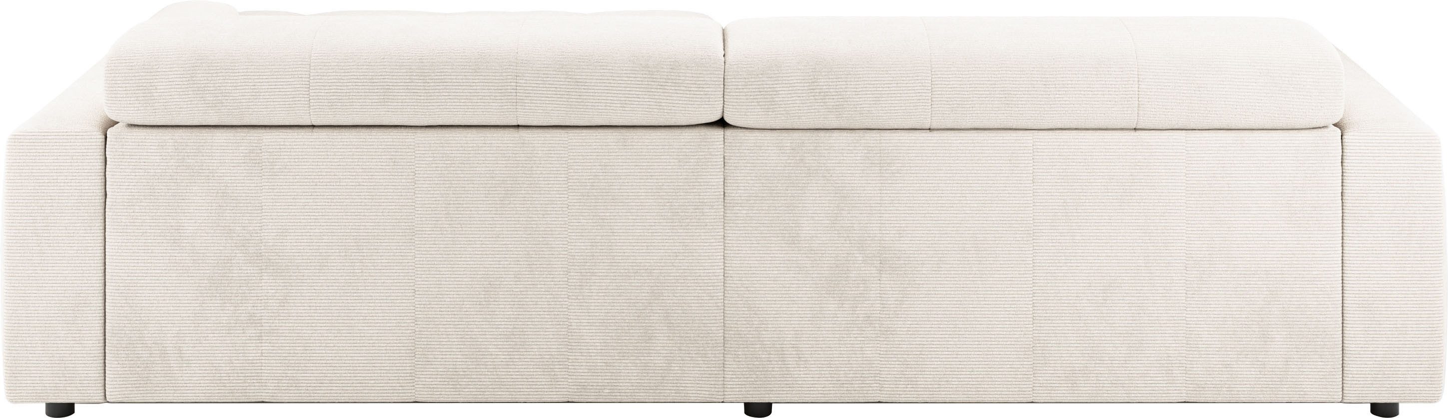 3C Candy Ecksofa Denver auch mit Cord- und Easy care-Bezug, Kopfteilverstellung L-Form, wahlweise. mit motorischer Sitztiefenverstellung