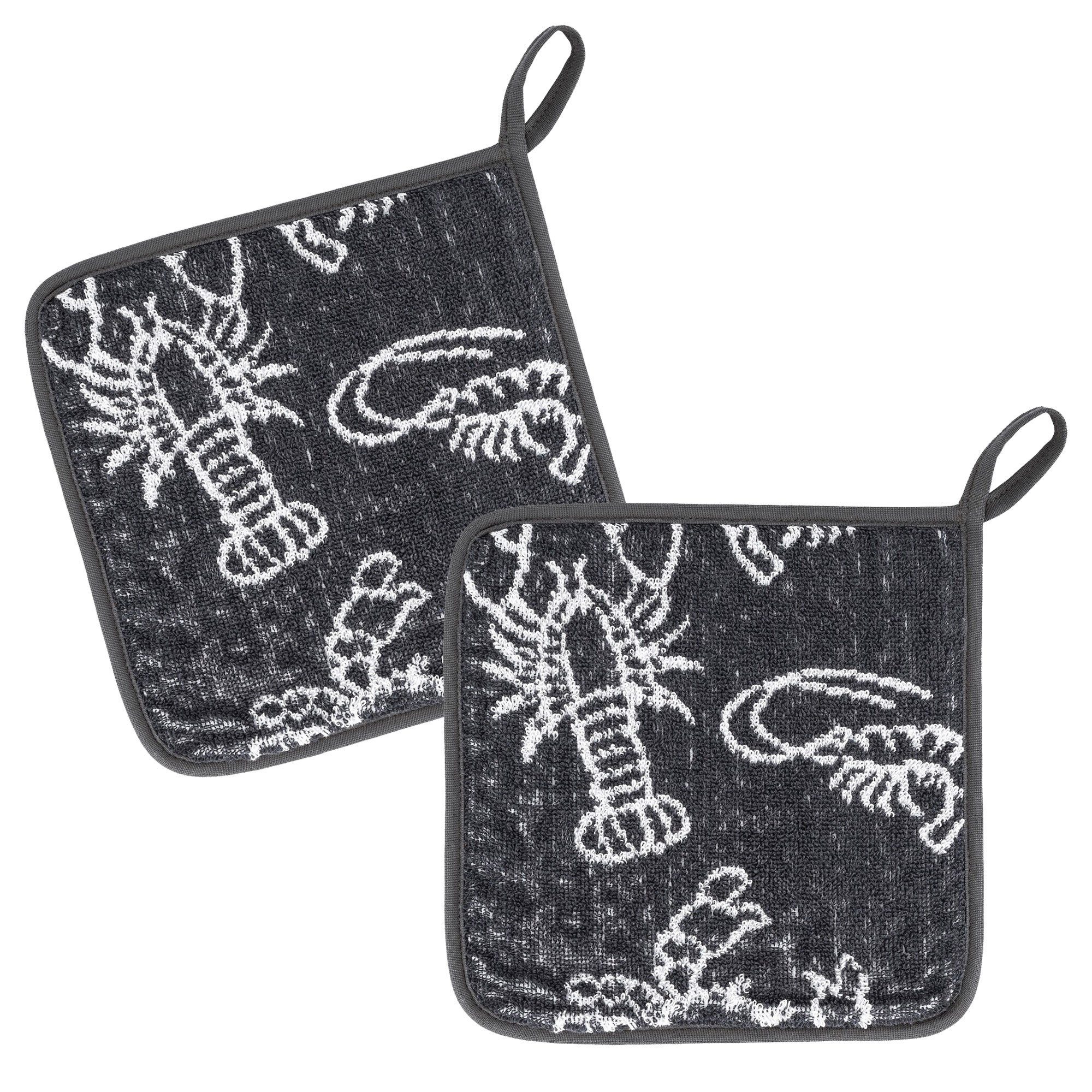Kracht Topflappen Seafood, (Set, 2-tlg., Set), 2er Set Topflappen, Baumwoll günstig online kaufen