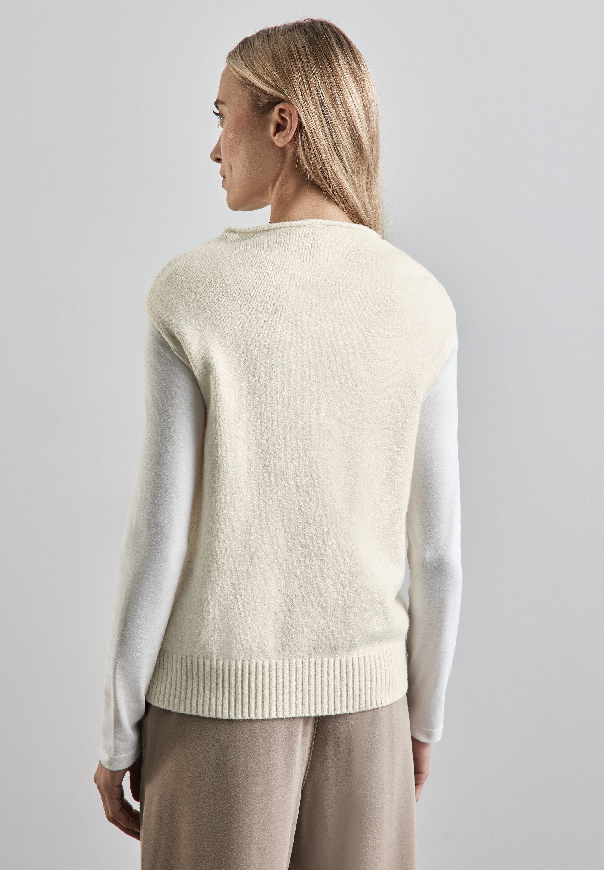 STREET ONE Kurzarmpullover, mit Stehkragen günstig online kaufen