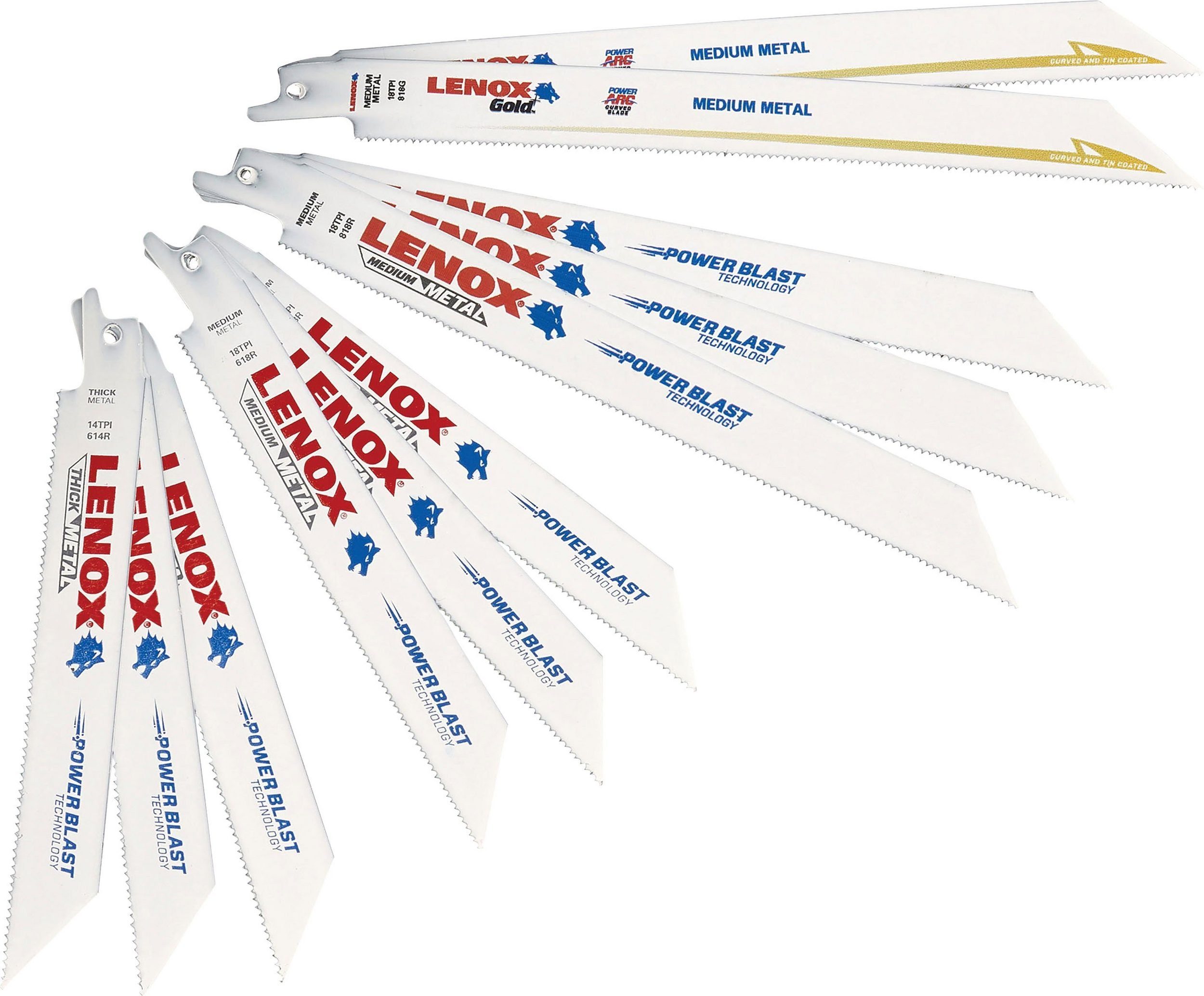 Säbelsägeblatt 1497913RKM Set 13-tlg. 3x 614R, 3x 618R, 2x 818G, 3x 818R, 2x 960R