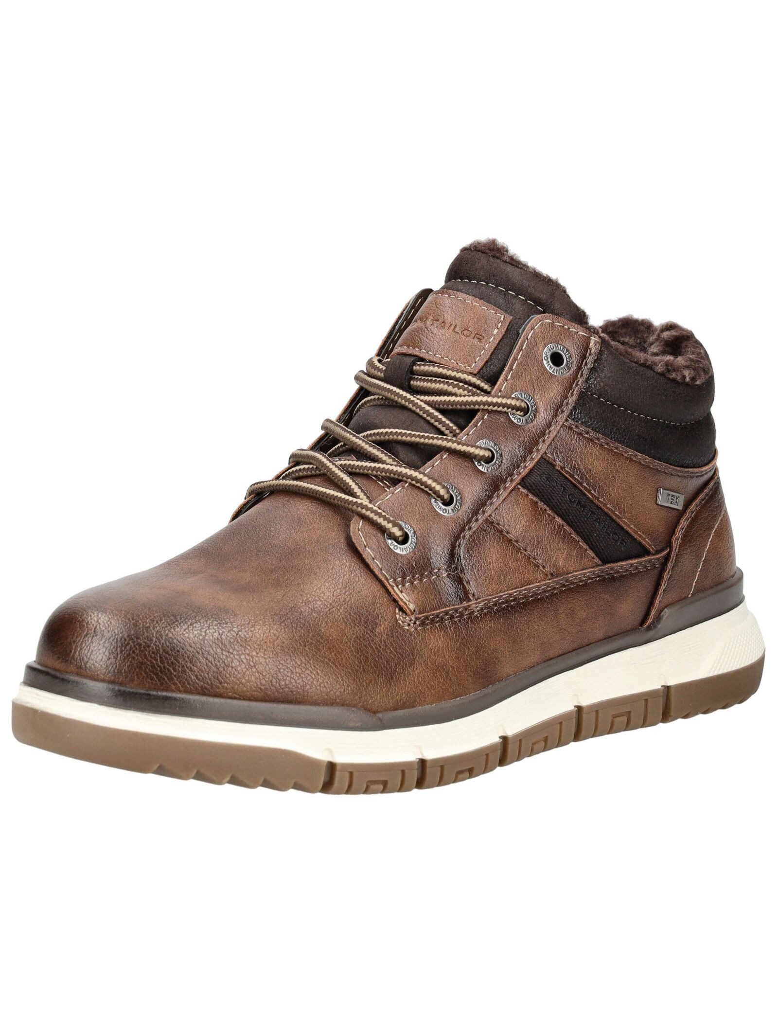 TOM TAILOR Tom Tailor Stiefelette Lederimitat/Textil Schnürstiefelette günstig online kaufen