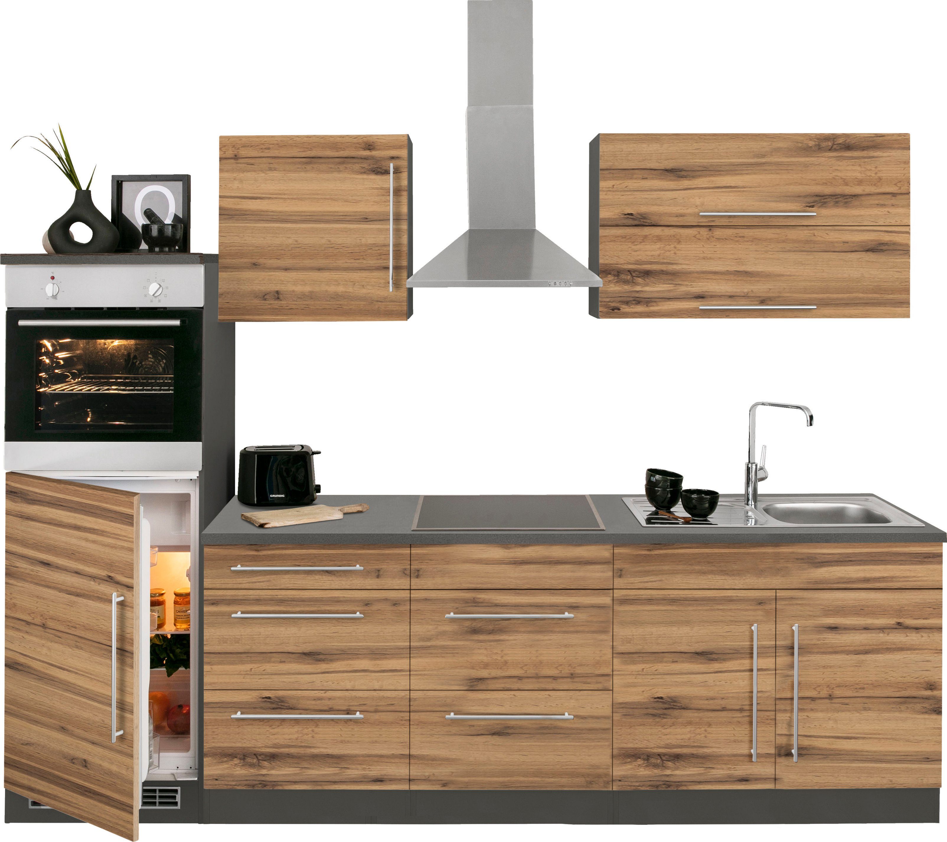 KOCHSTATION Küchenzeile KS-Samos, Breite 270 cm, günstig online kaufen