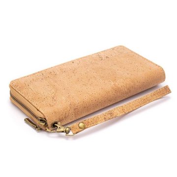 Ella Eisvogel Geldbörse Damenbrieftasche aus Kork - vegan und nachhaltig - Geldbeutel Natur, Die zusätzliche Schlaufe ist abnehmbar