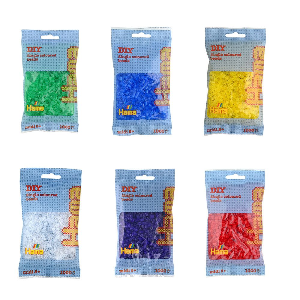 Hama Bügelperlen Hama Set mit 6.000 Midi-Bügelperlen transparent