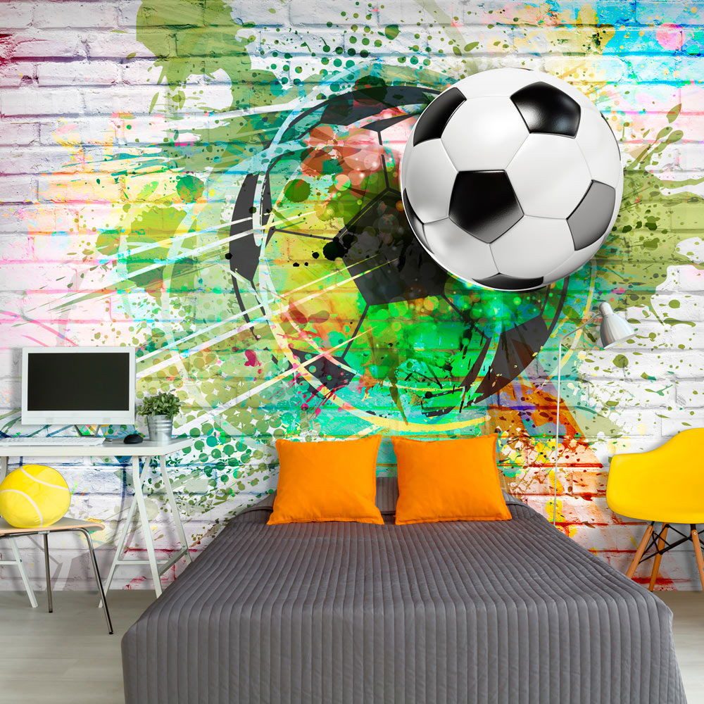 KUNSTLOFT Vliestapete Colourful Sport 1x0.7 m, Halb-matt, lichtbeständige Design Tapete