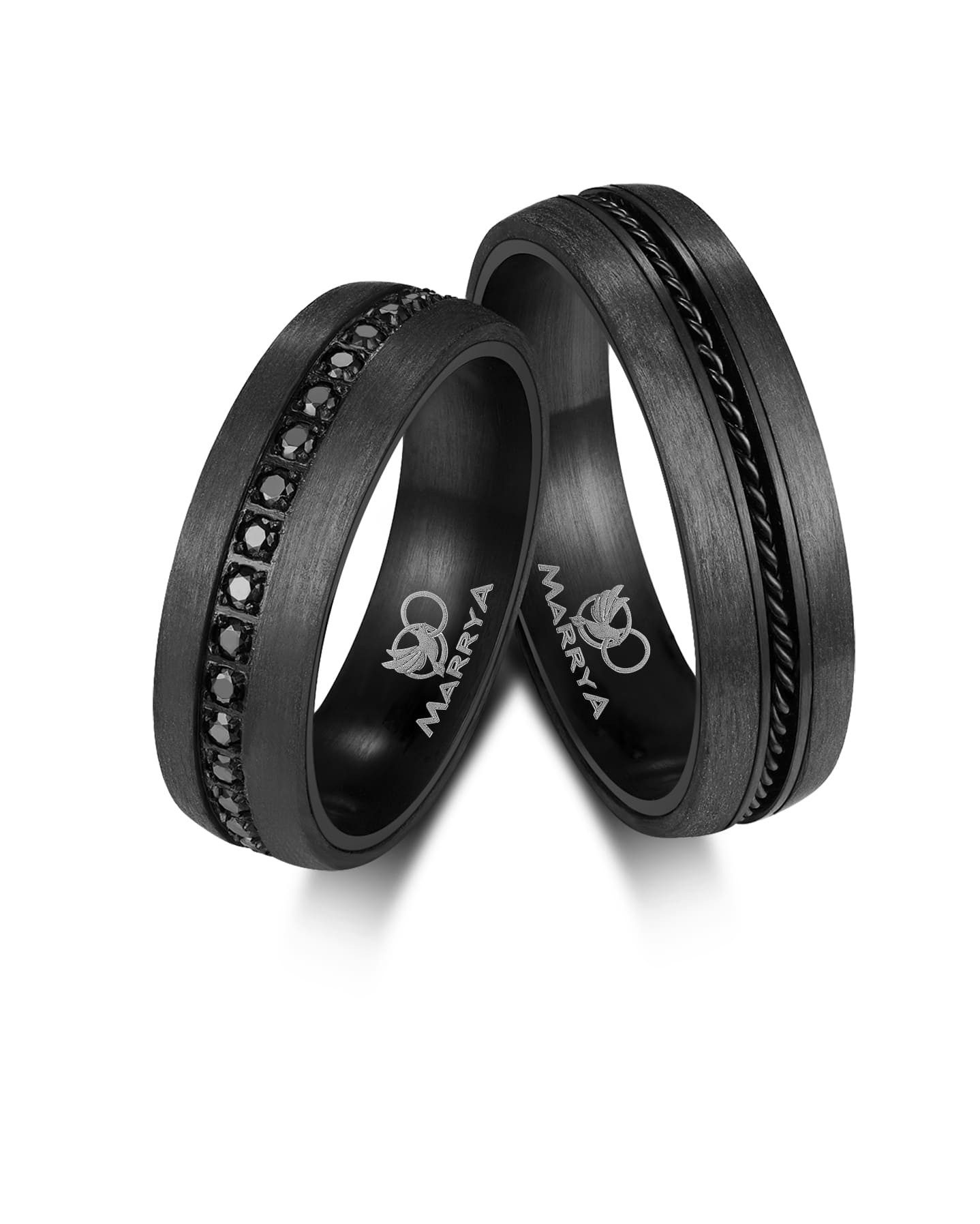 MARRYA Trauring Carbon Ringe Trauringe Eheringe Partnerringe