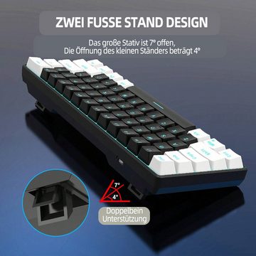 Welikera Gaming Tastatur, 61 Tasten Bunte mechanische Gaming Tastatur Gaming-Tastatur