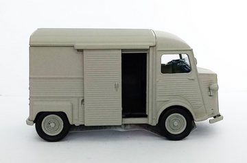 Welly Modellbus CITROEN TYPE H Modellbus 10cm aus Metall mit Rüchzug 62 (Grau), Modellauto Modell Bus Auto Spielzeugauto Spielzeug Geschenk